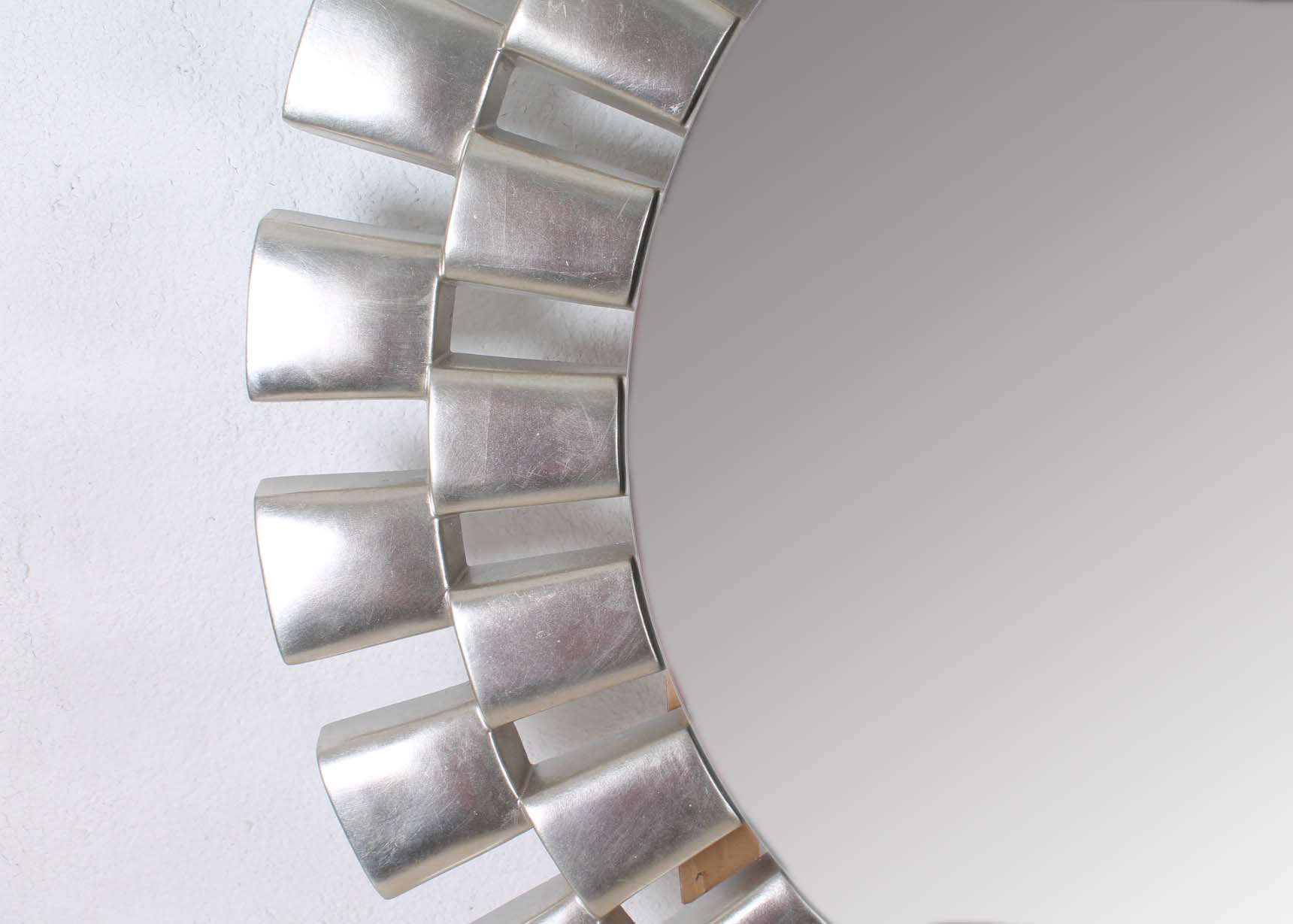 Modern Sliver Tone Starburst Mirror