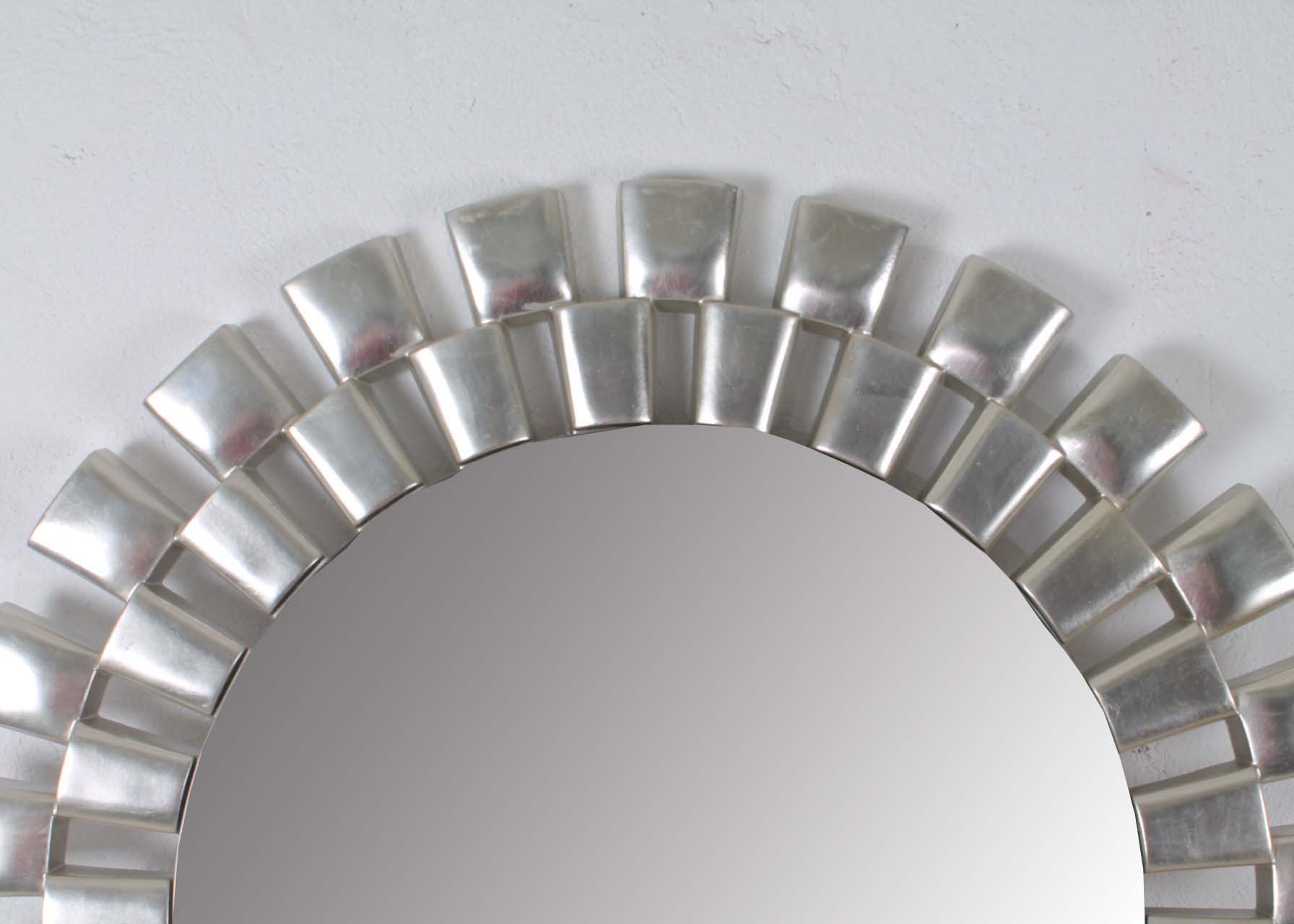 Modern Sliver Tone Starburst Mirror