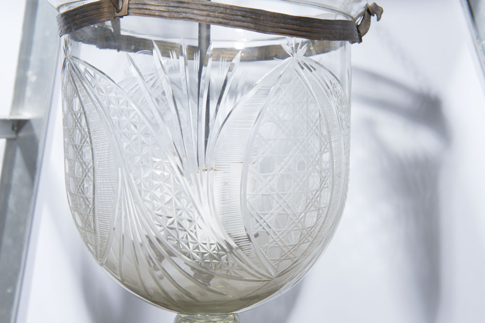 Antique Cut Glass Lantern