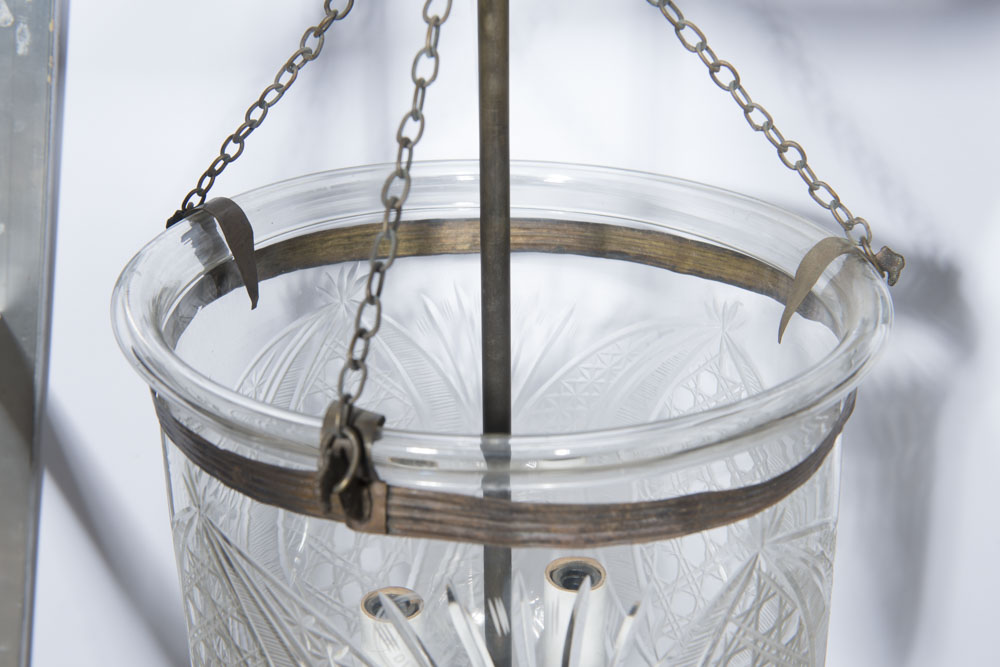 Antique Cut Glass Lantern