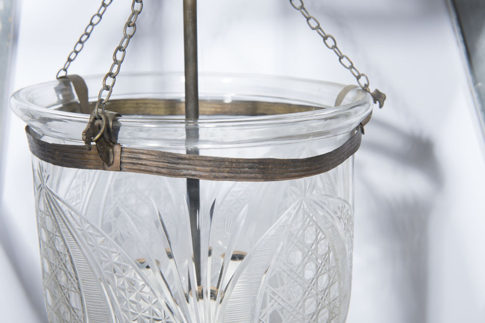 Antique Cut Glass Lantern