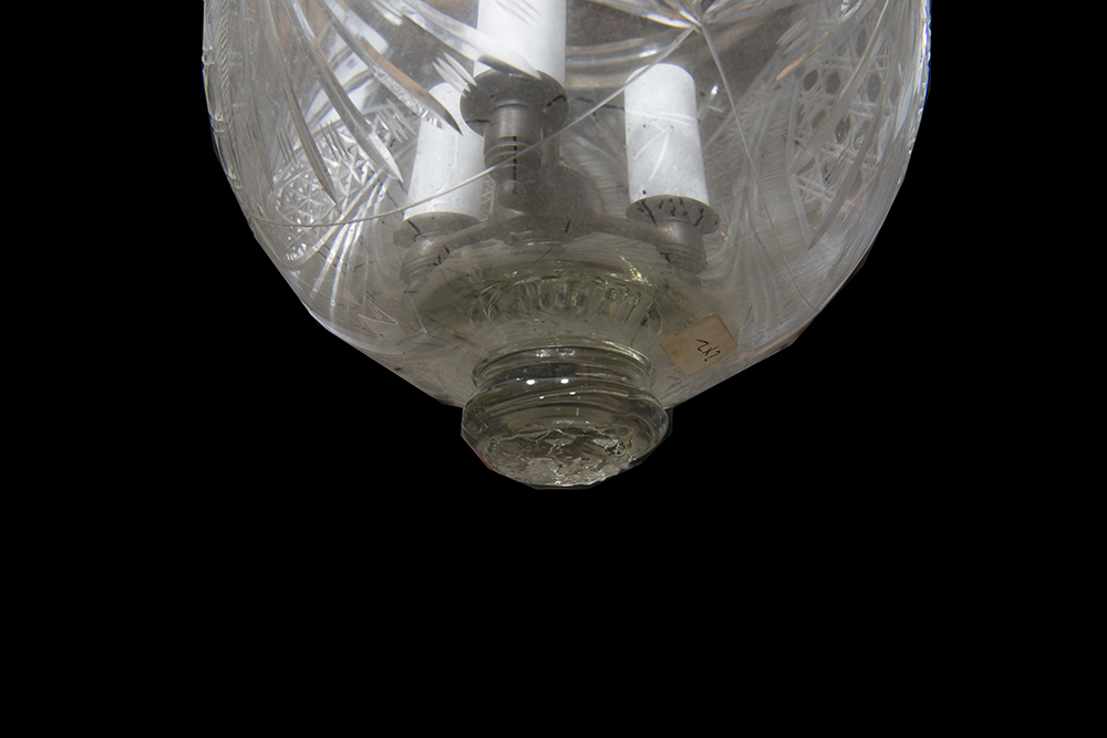 Antique Cut Glass Lantern