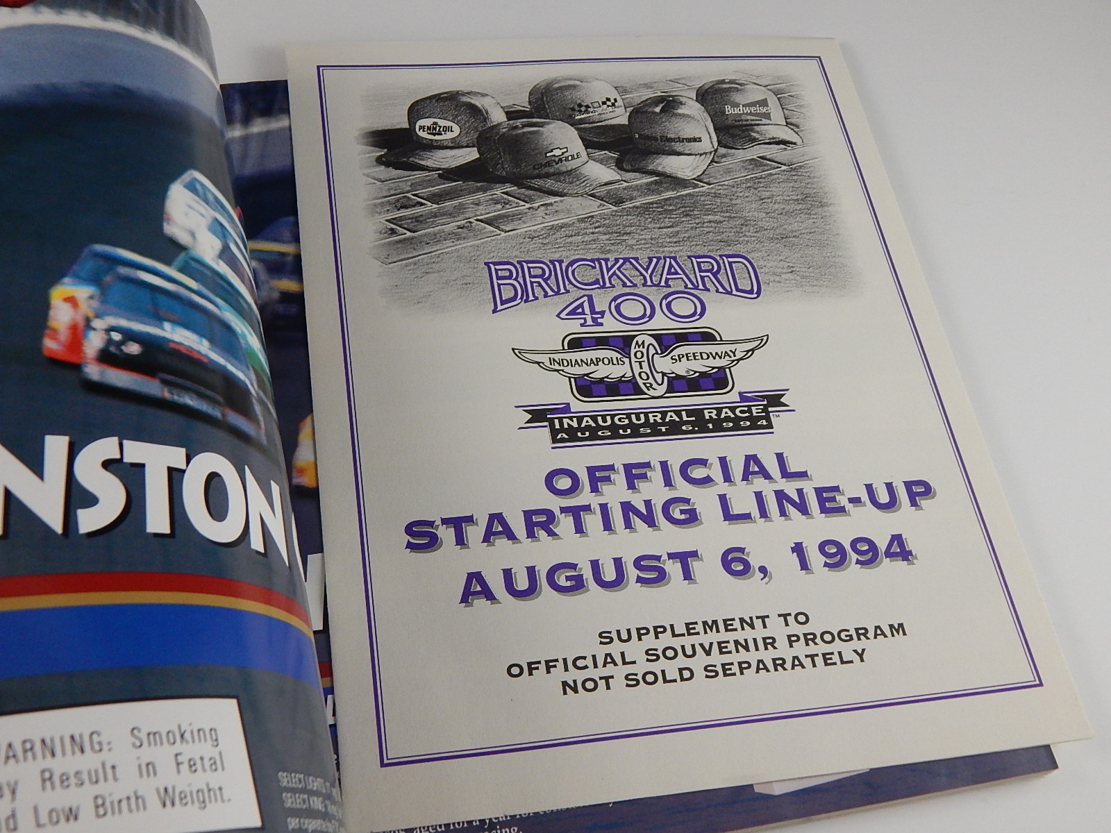 1994 Brickyard 400 Program Signed by Jeff Gordon