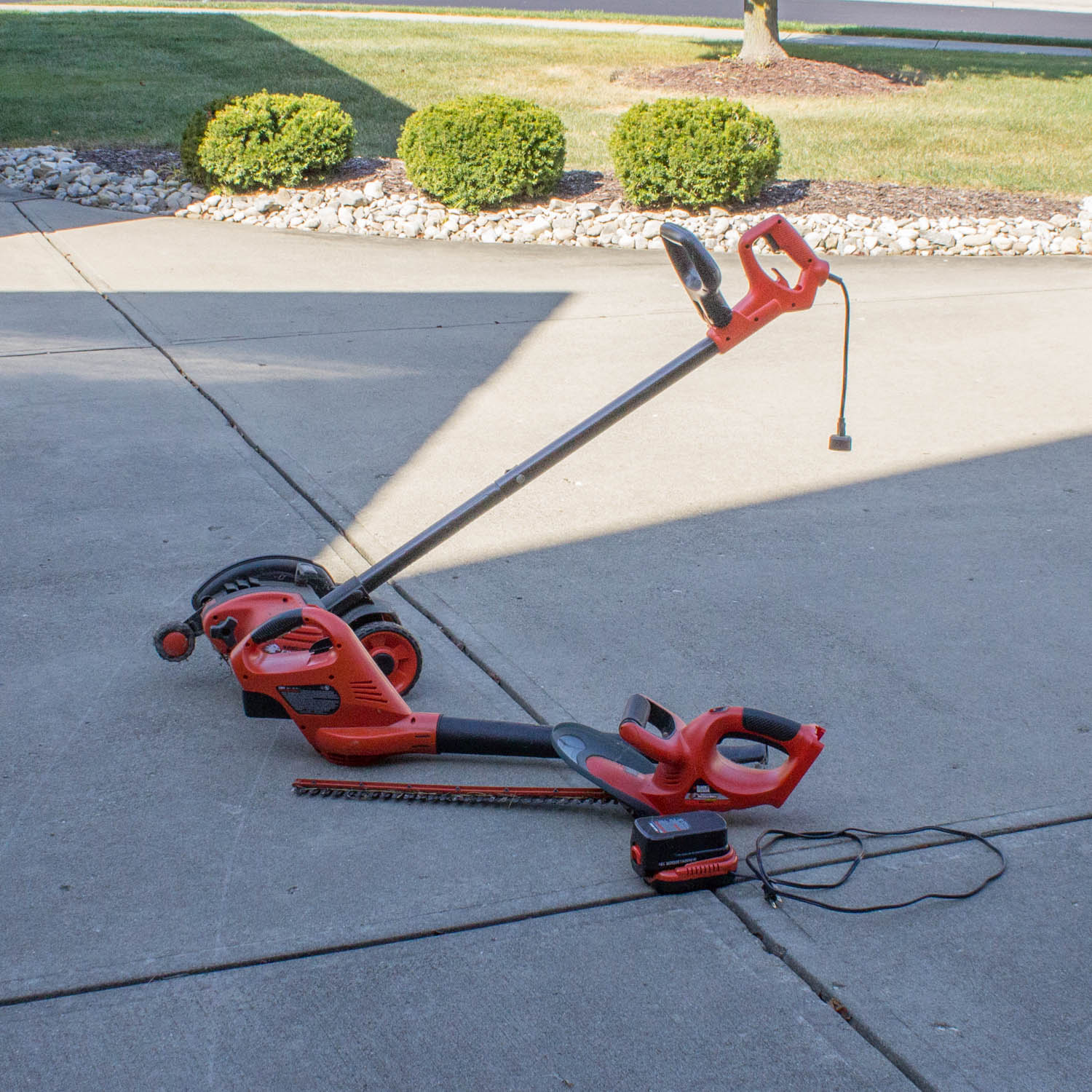 Trio of Black and Decker Electric Yard Tools