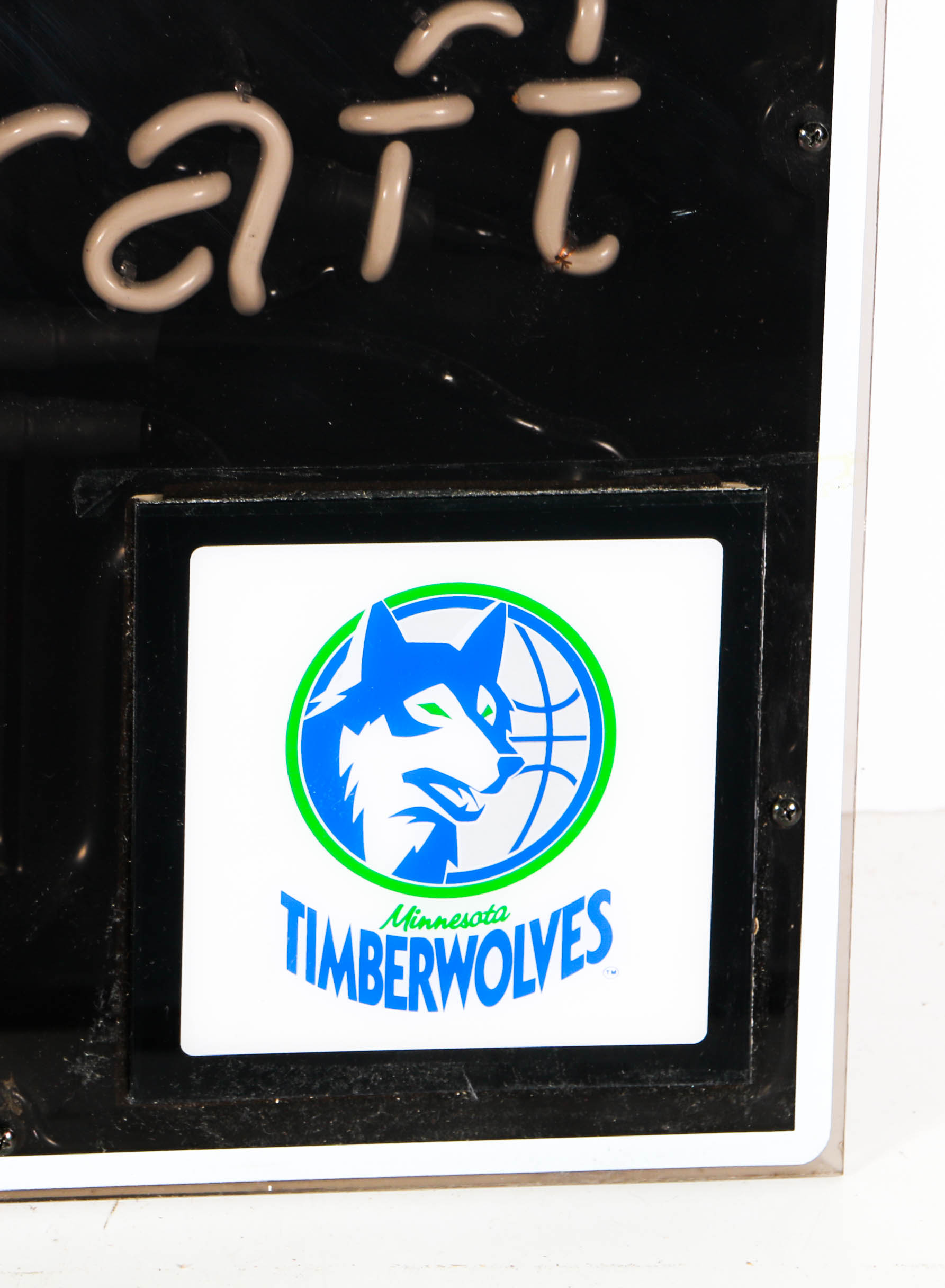 Neon Sign Miller Beer and Timberwolves Basketball