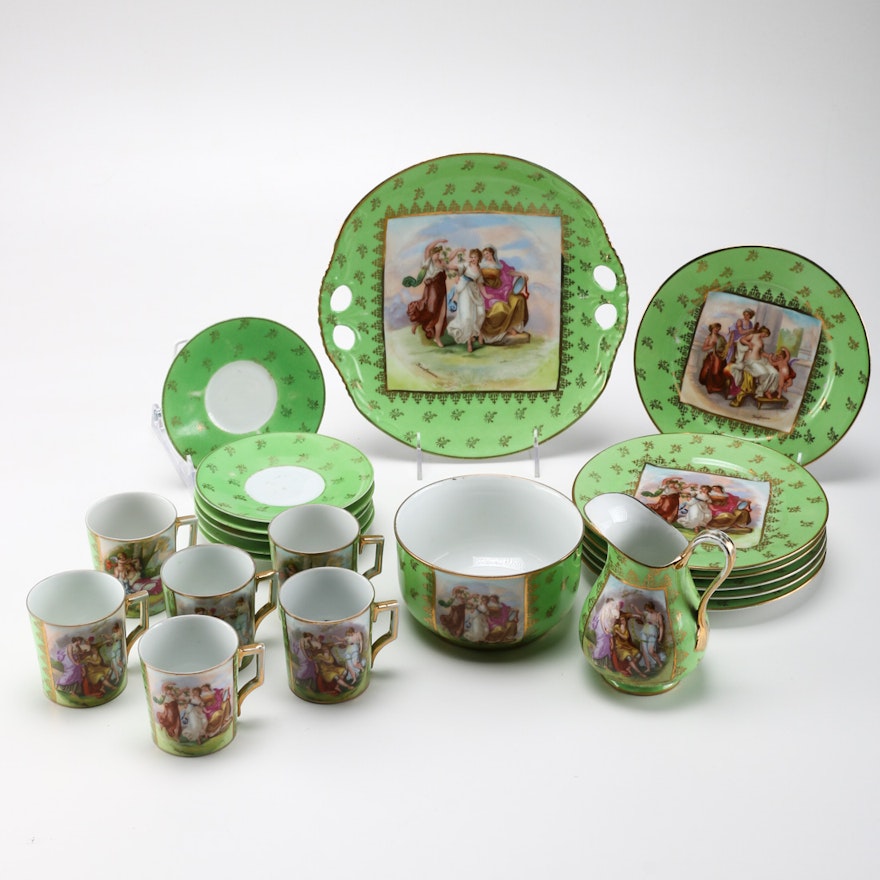 Collection of Austrian Victoria Style Green China