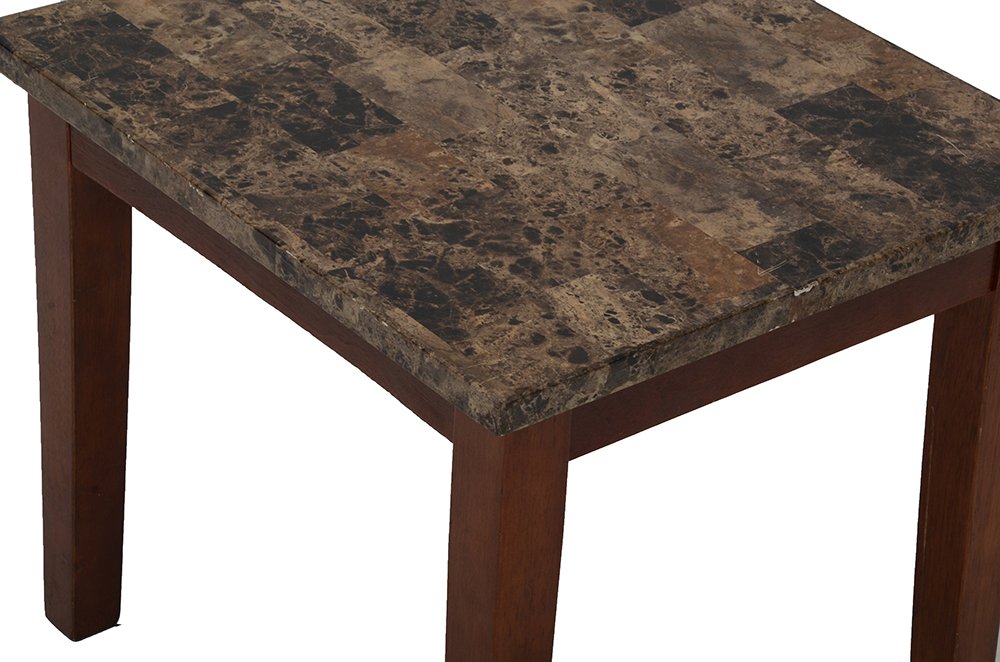 Faux-Stone Accent Table