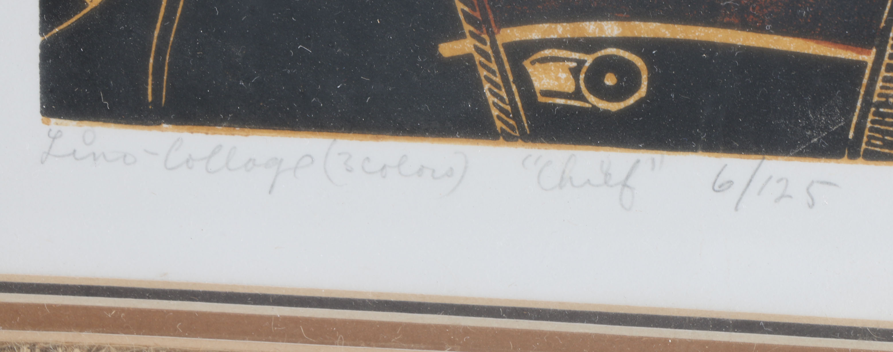 Lester Hines "Chief" Linocut