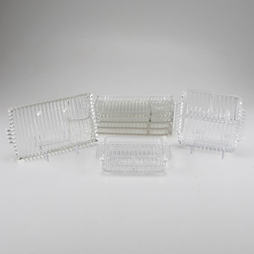Vintage Glass Party Trays
