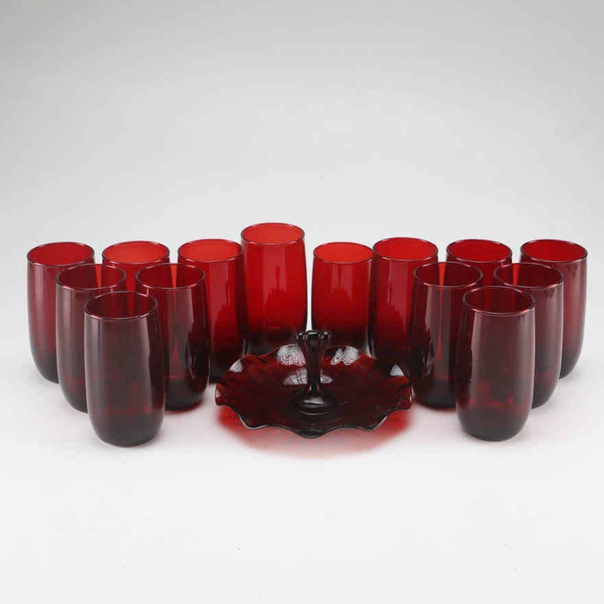 Anchor Hocking "Royal Ruby" Glass