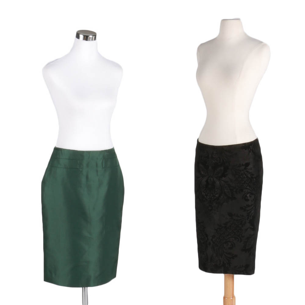 Pair of Designer Pencil Skirts Including Gucci and Prada