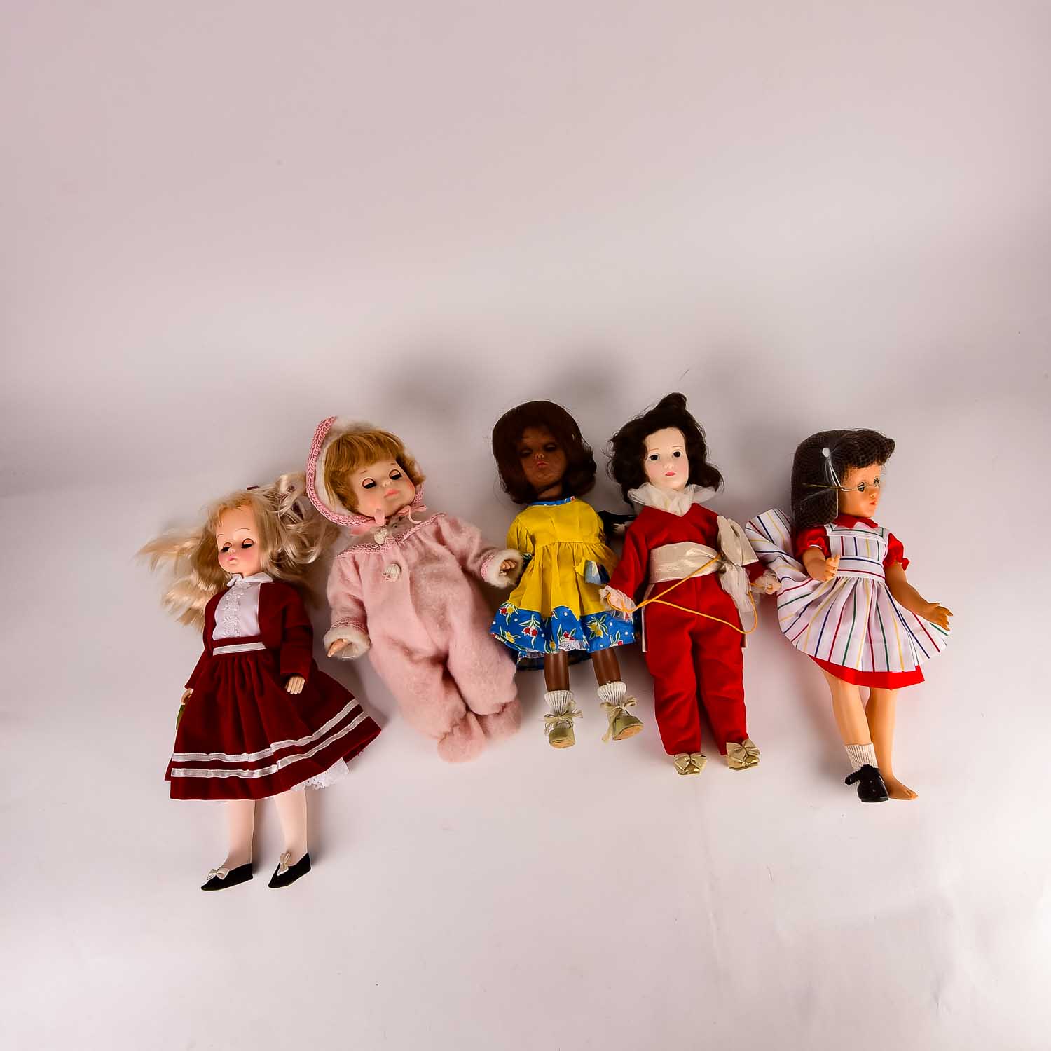 Five Vintage Effanbee Dolls