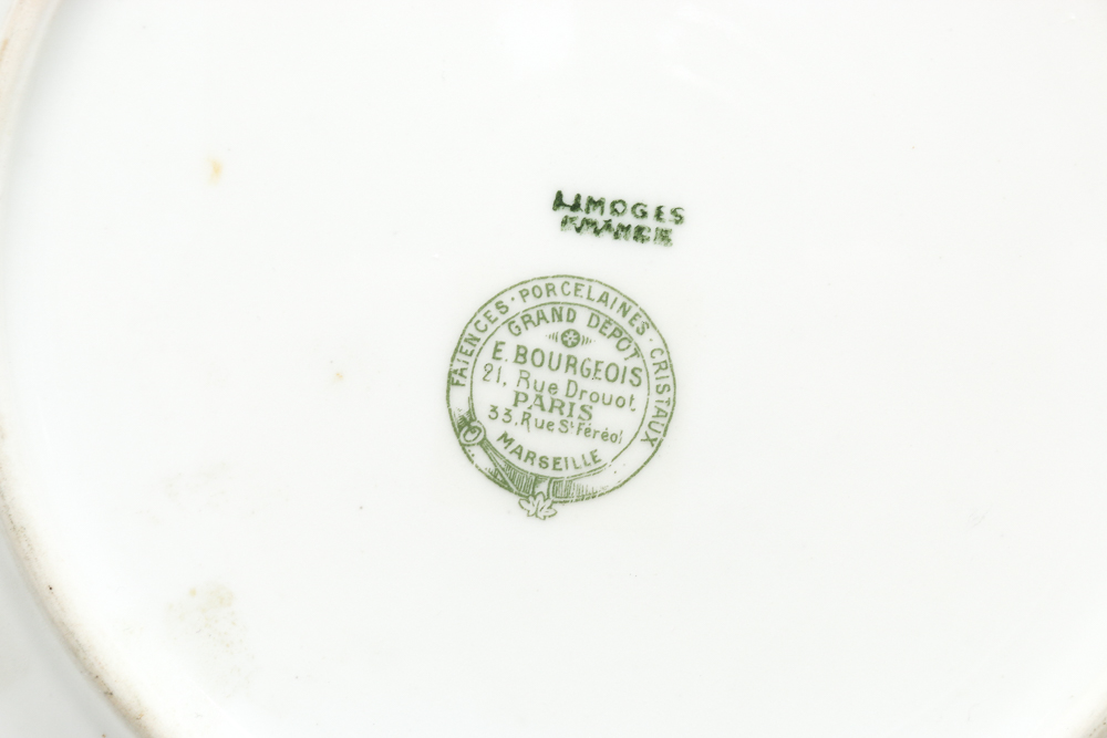 Set of Grand Depot E. Bourgeois Porcelain B&B Plates