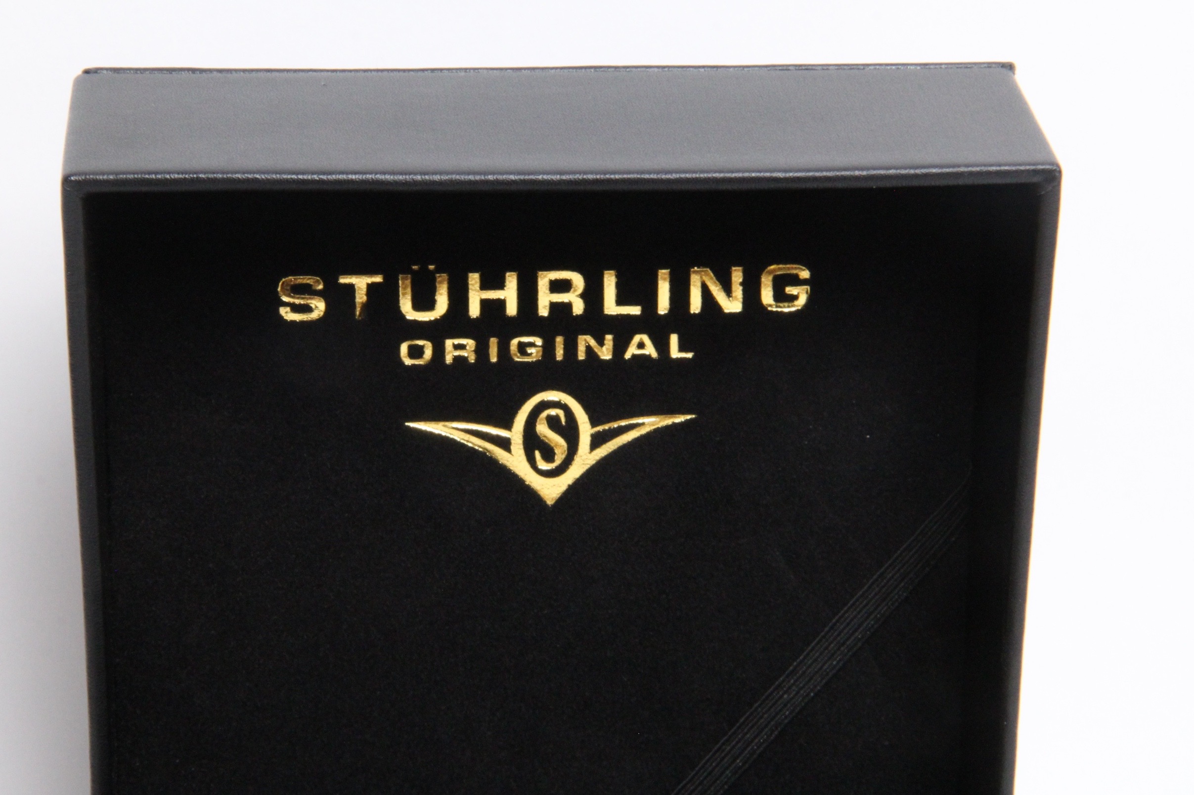 Stuhrling Stainless Steel and Genuine Leather Watch