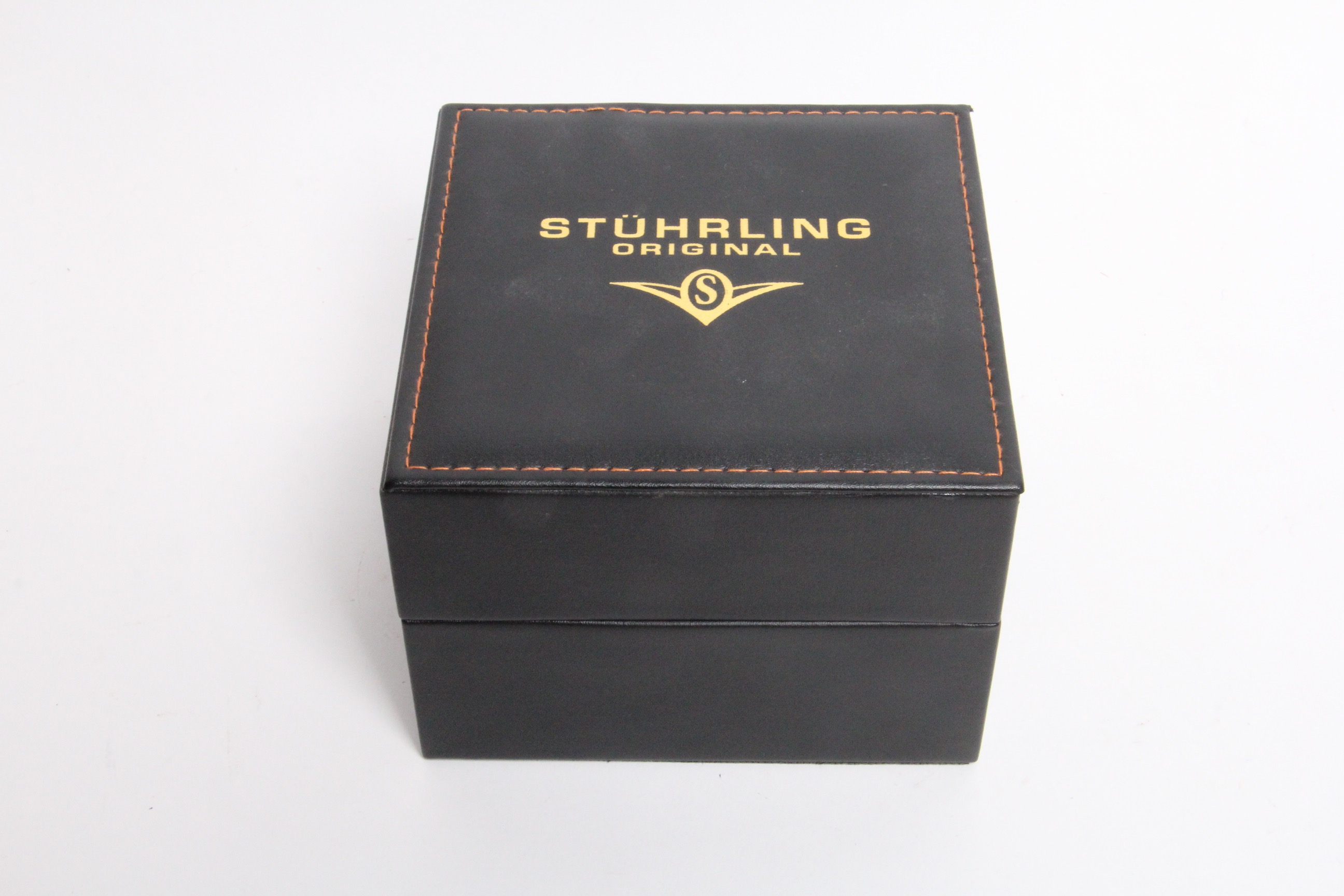 Stuhrling Stainless Steel and Genuine Leather Watch