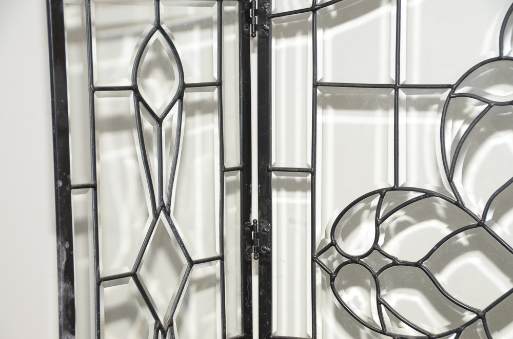 Leaded Glass Fireplace Screen