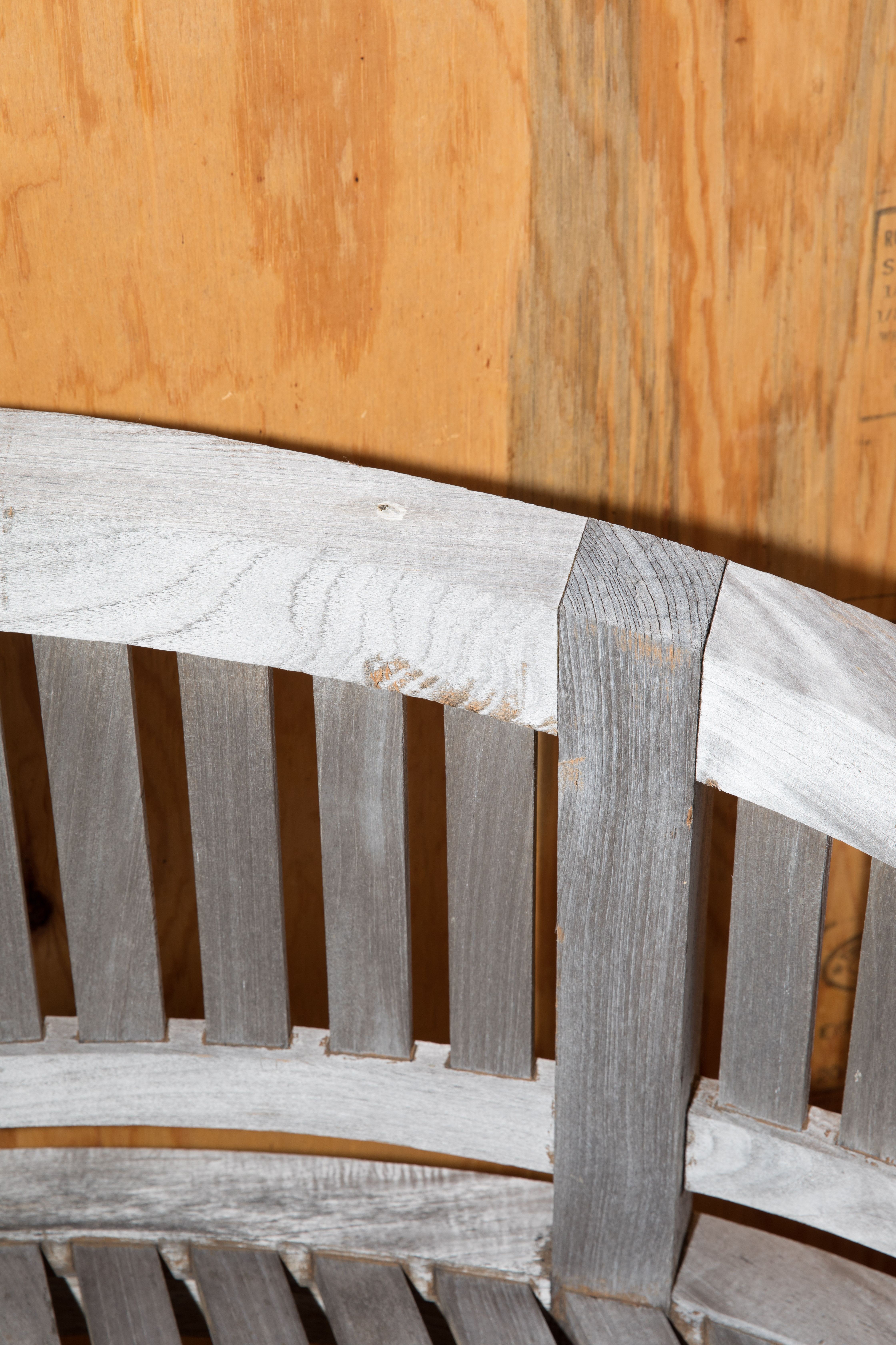 Contemporary Outdoor Bench with Side Table