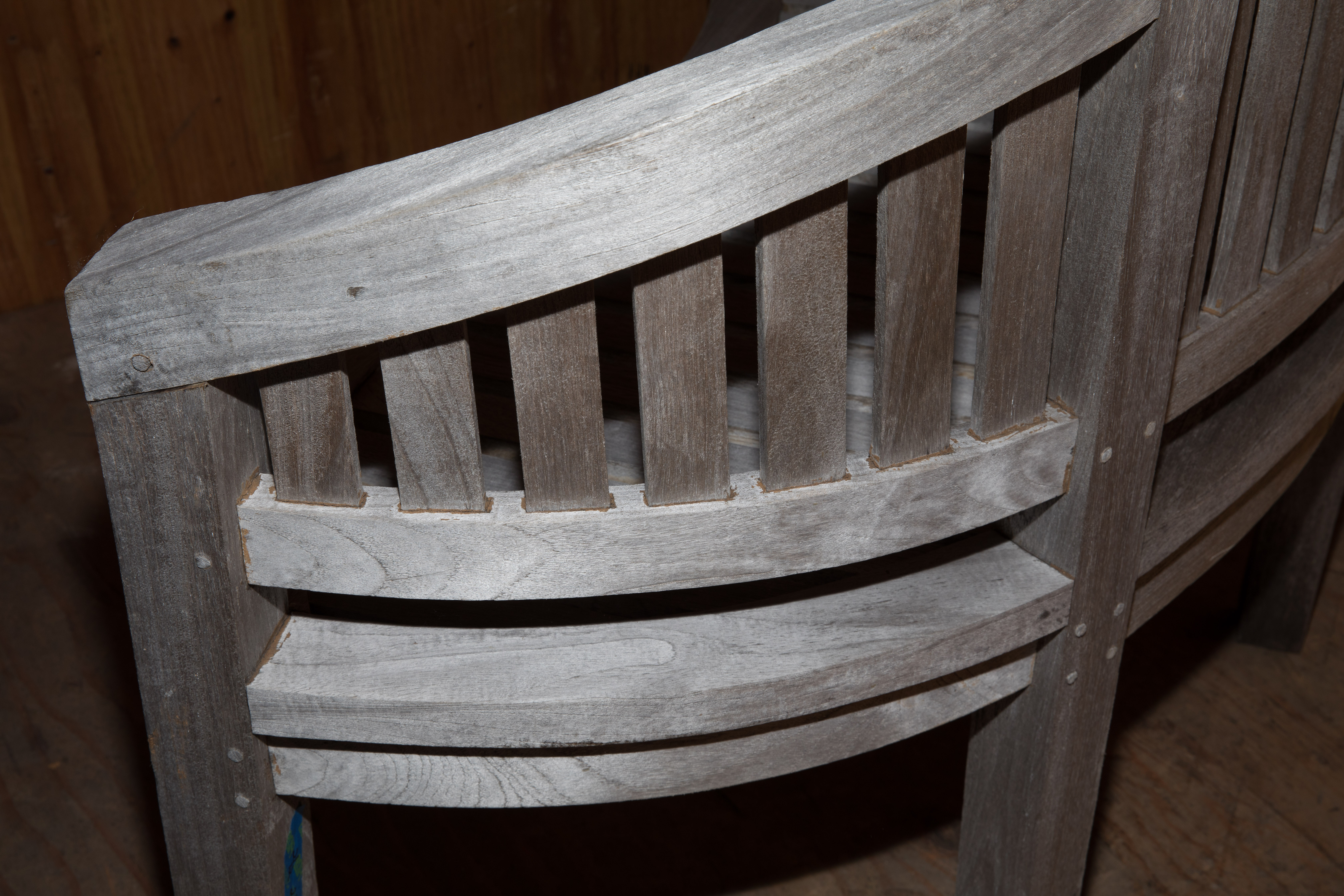 Contemporary Outdoor Bench with Side Table