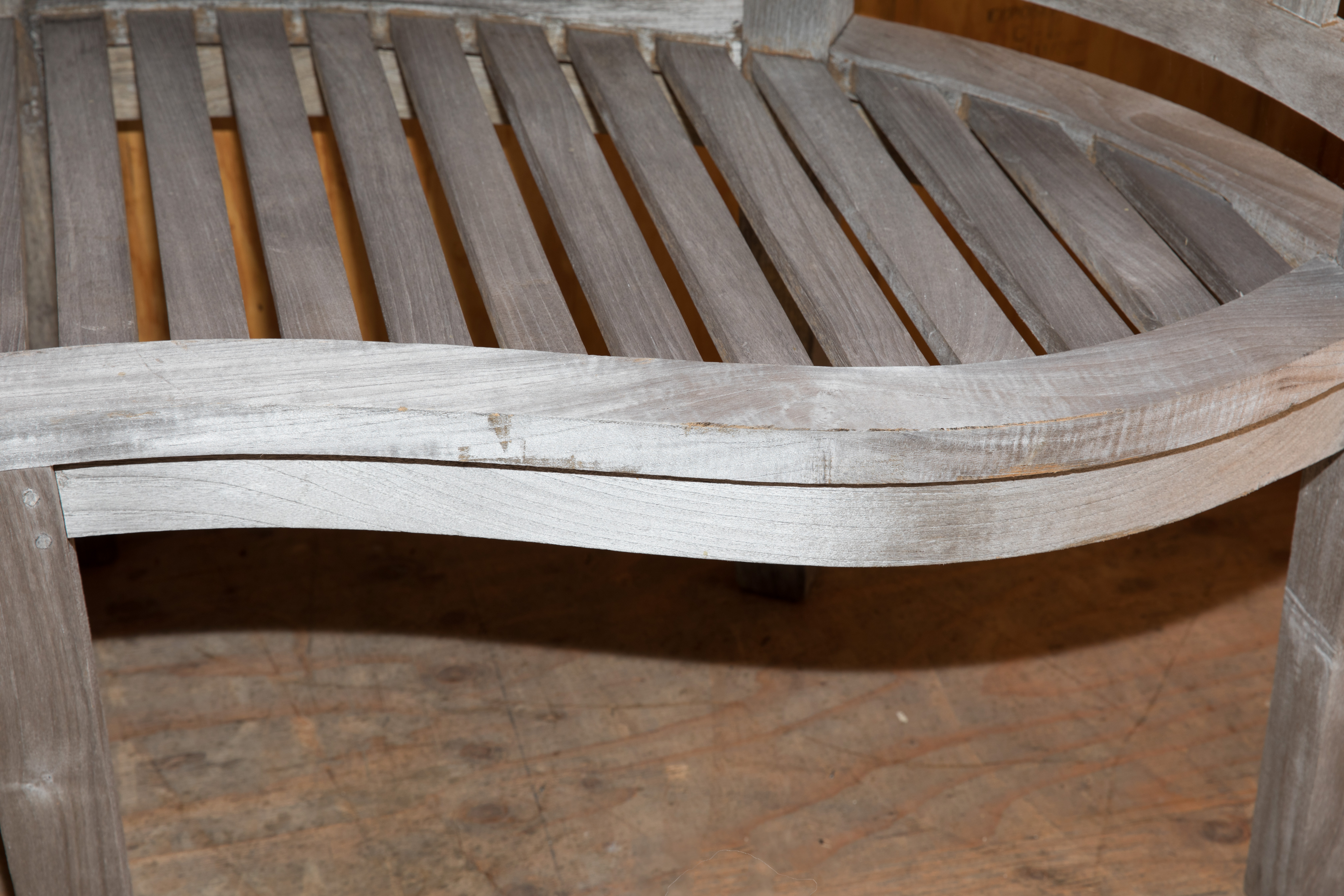 Contemporary Outdoor Bench with Side Table