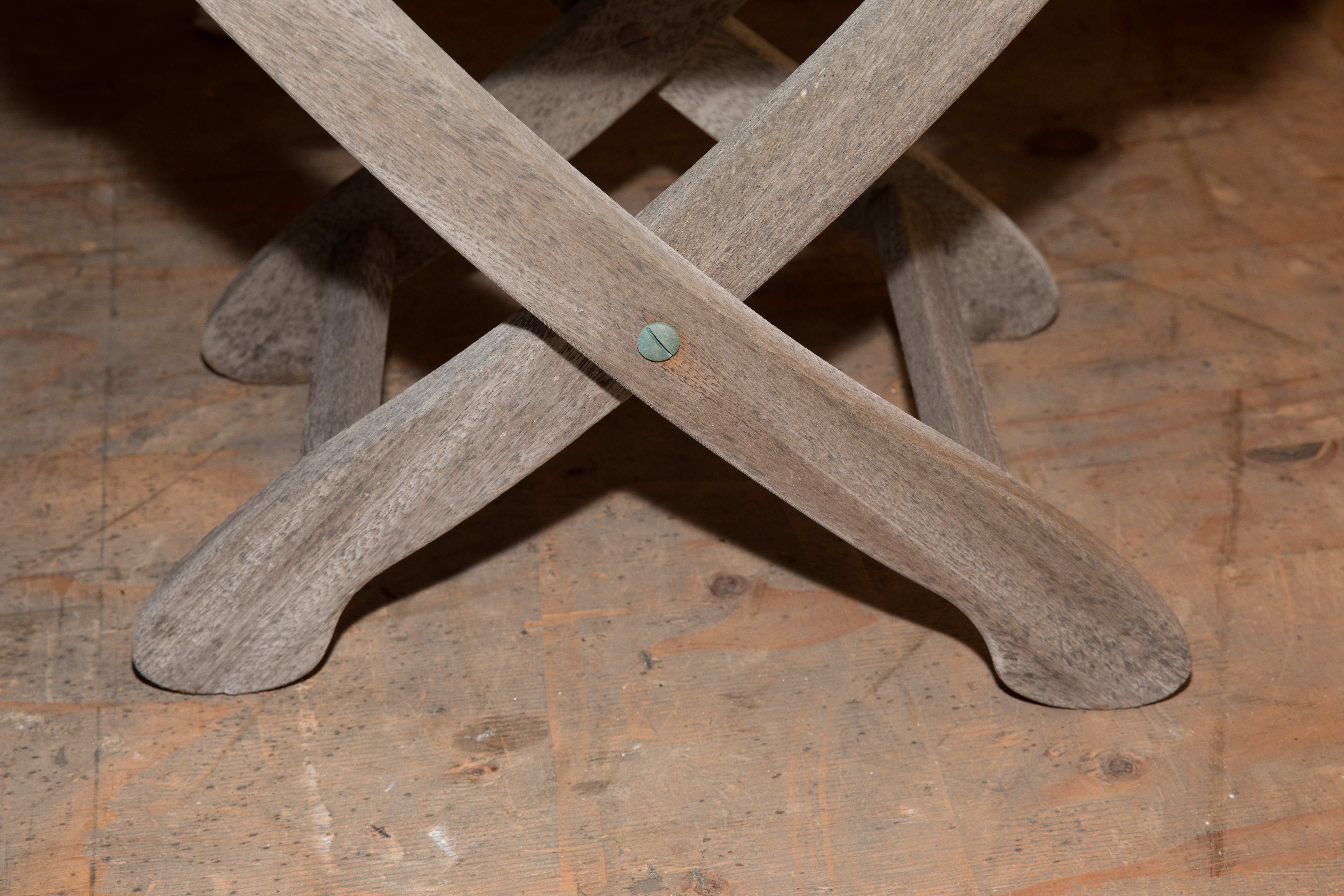 Contemporary Outdoor Bench with Side Table