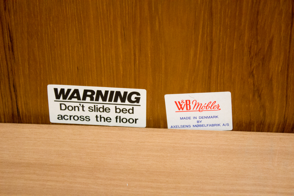 Danish Modern W&B Mobler King Size Platform Bed