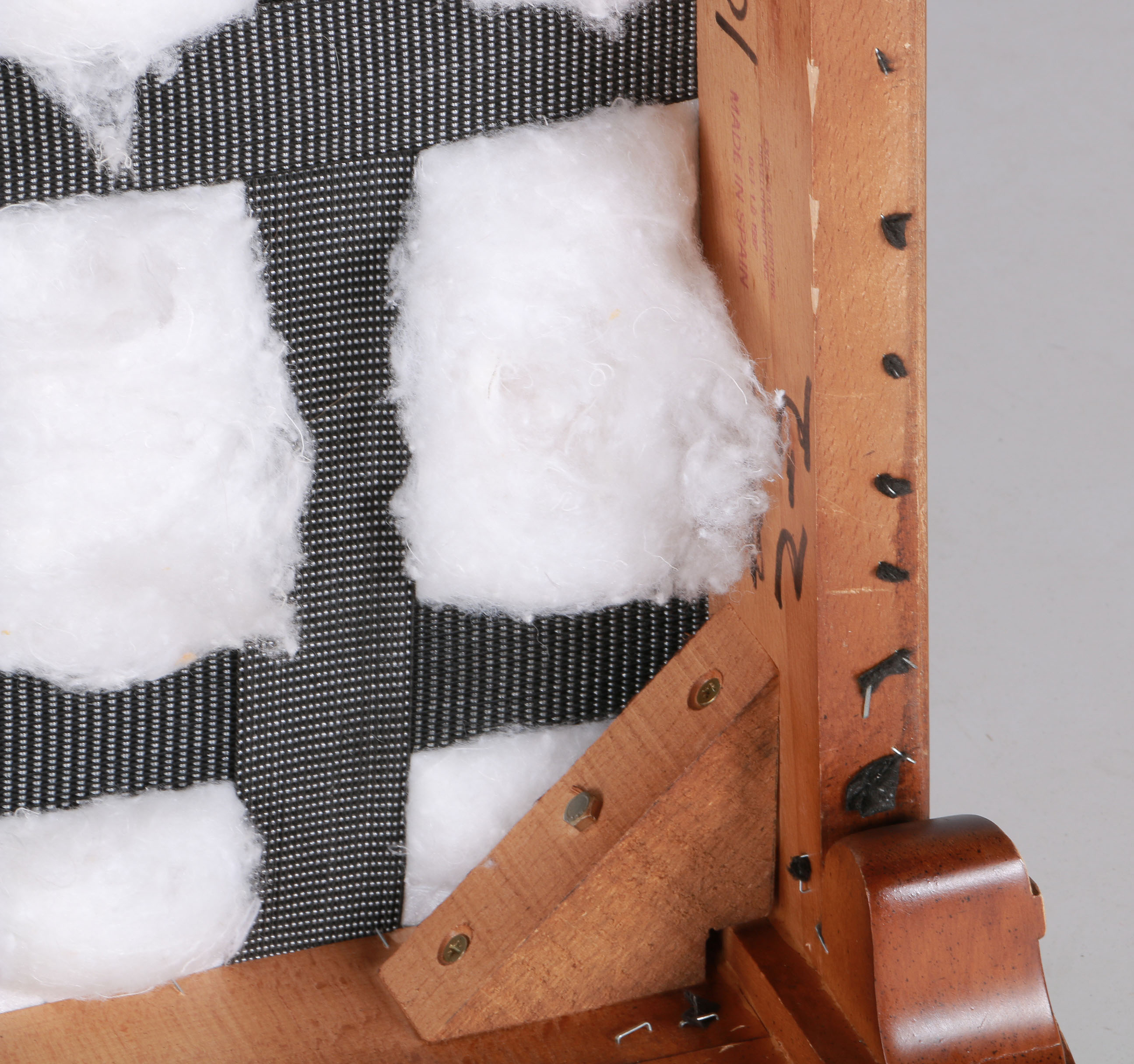 Chippendale Style Tan Leather Ottoman