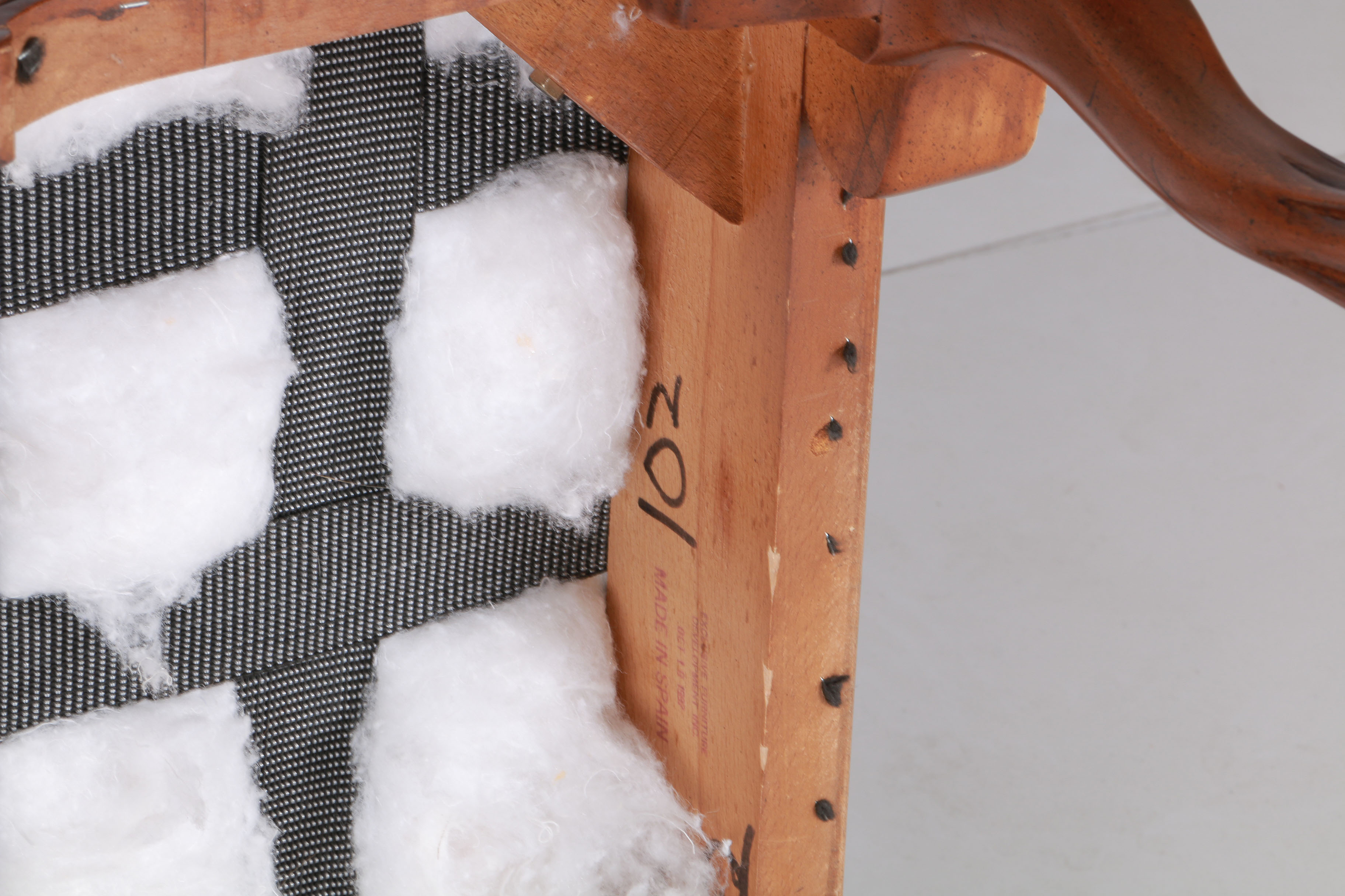 Chippendale Style Tan Leather Ottoman