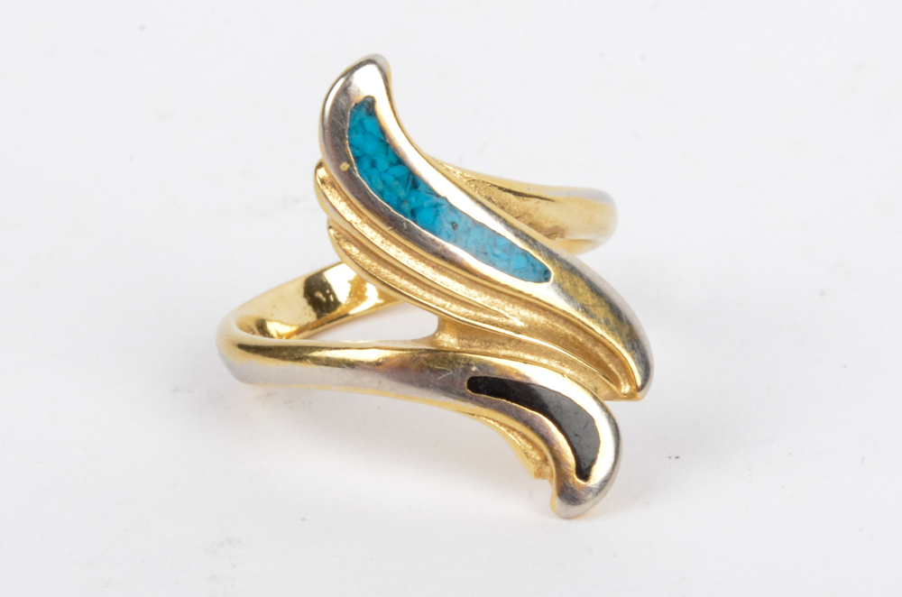 Gold Toned Contemporary Rings