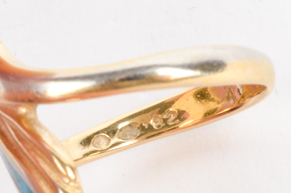 Gold Toned Contemporary Rings