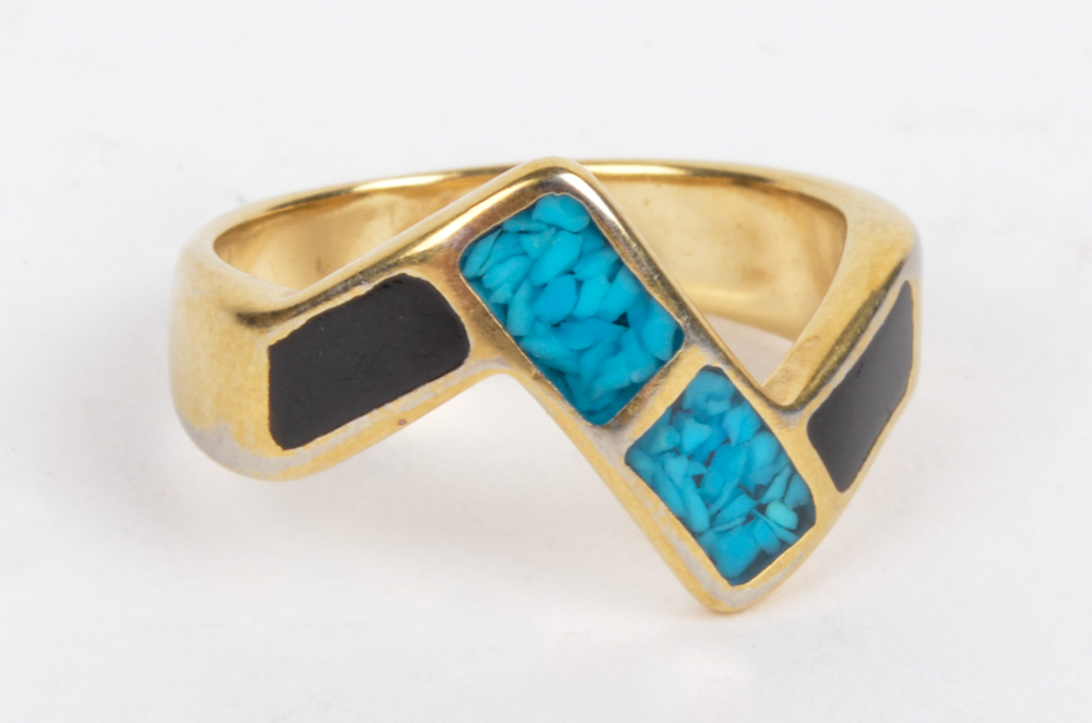 Gold Toned Contemporary Rings