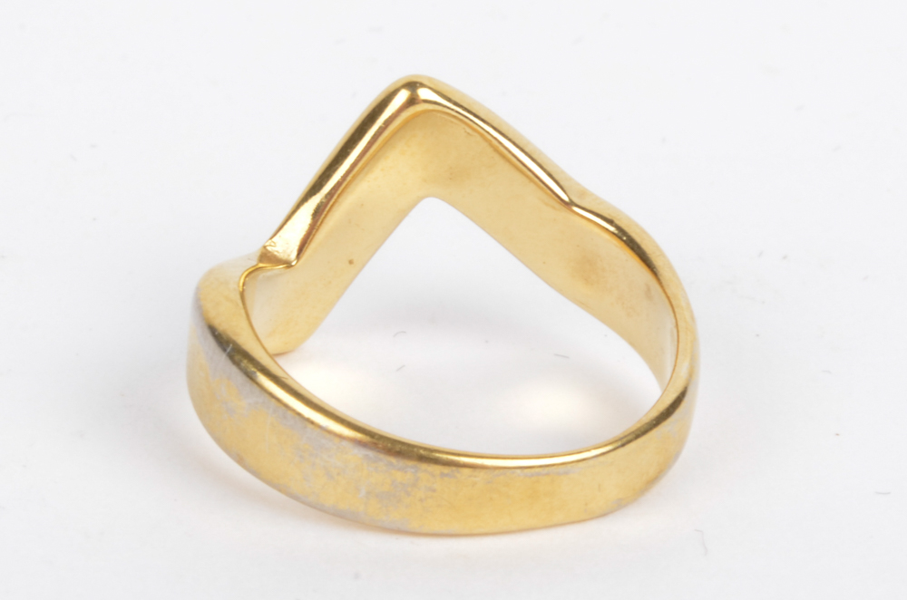 Gold Toned Contemporary Rings