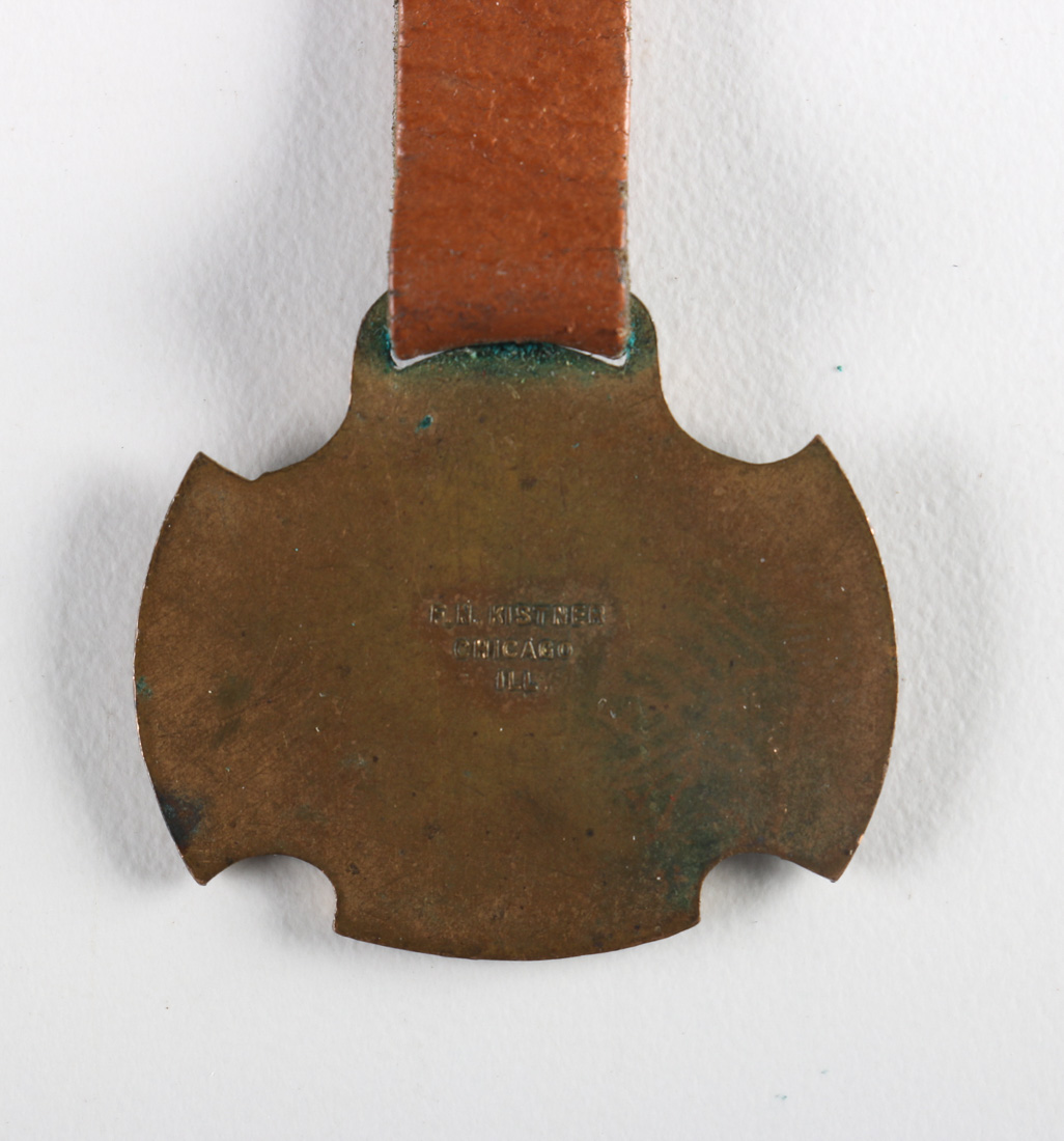 Pair of Chicago Bears Soldier Field Pins and Metal Bracelet