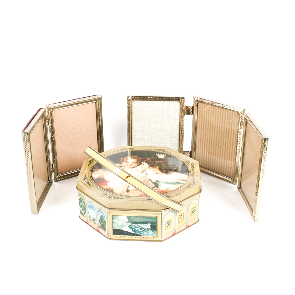 Vintage Picture Frames and Tin