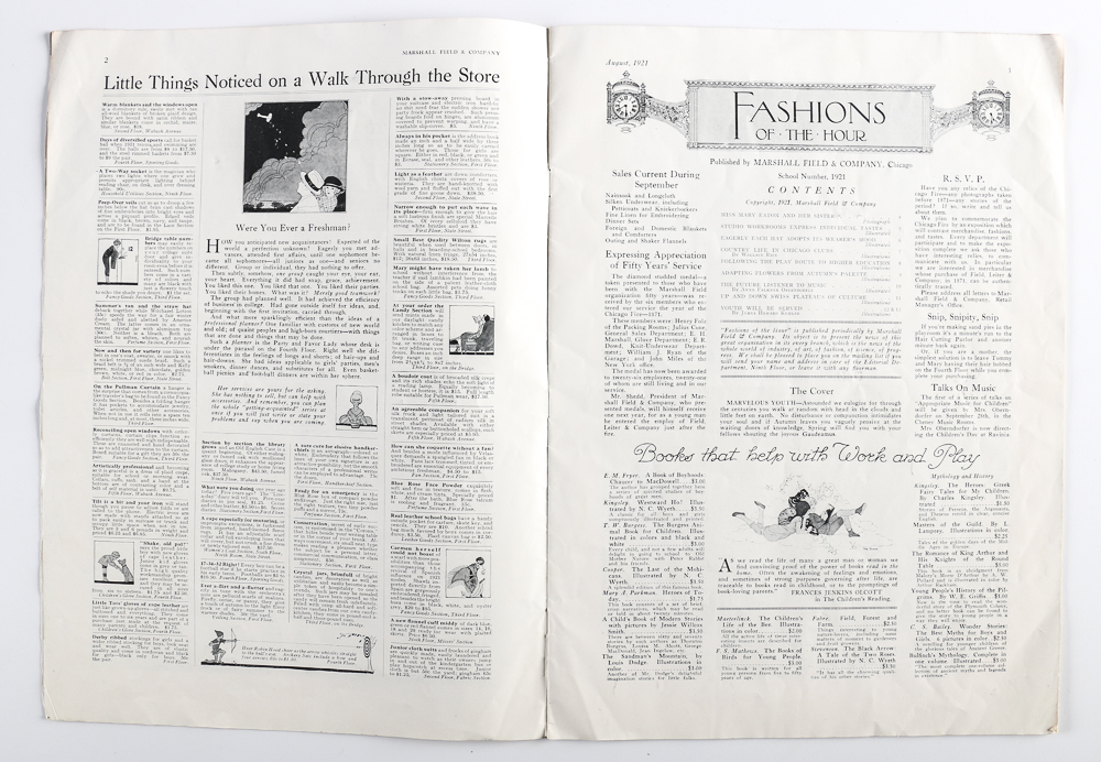 1921 Marshall Field & Co Catalog "Fashions of the Hour"