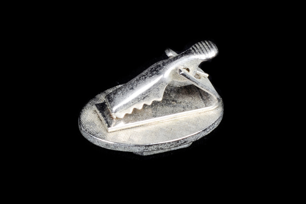 Vintage Silver Toned Tie Clips