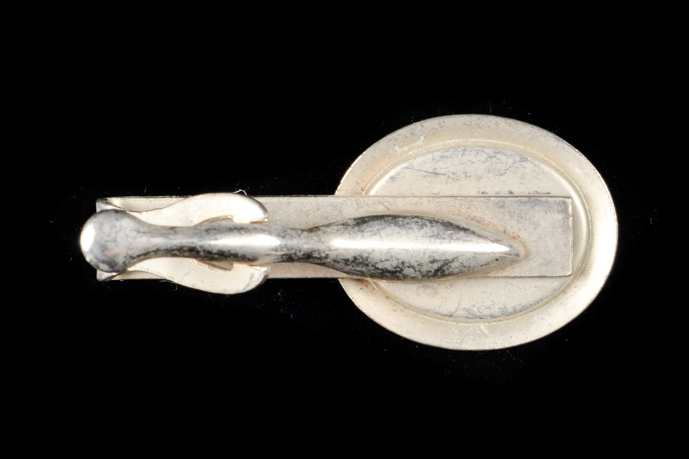 Vintage Silver Toned Tie Clips