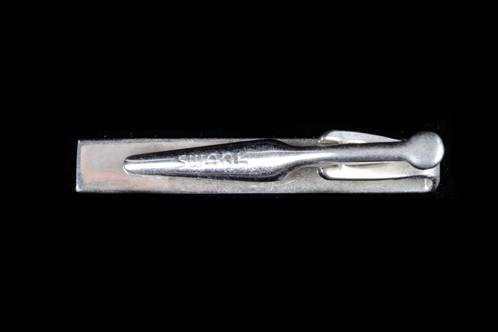 Vintage Silver Toned Tie Clips