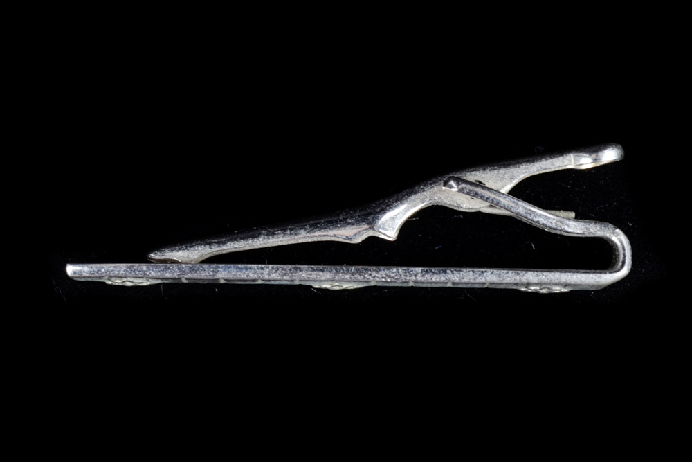 Vintage Silver Toned Tie Clips