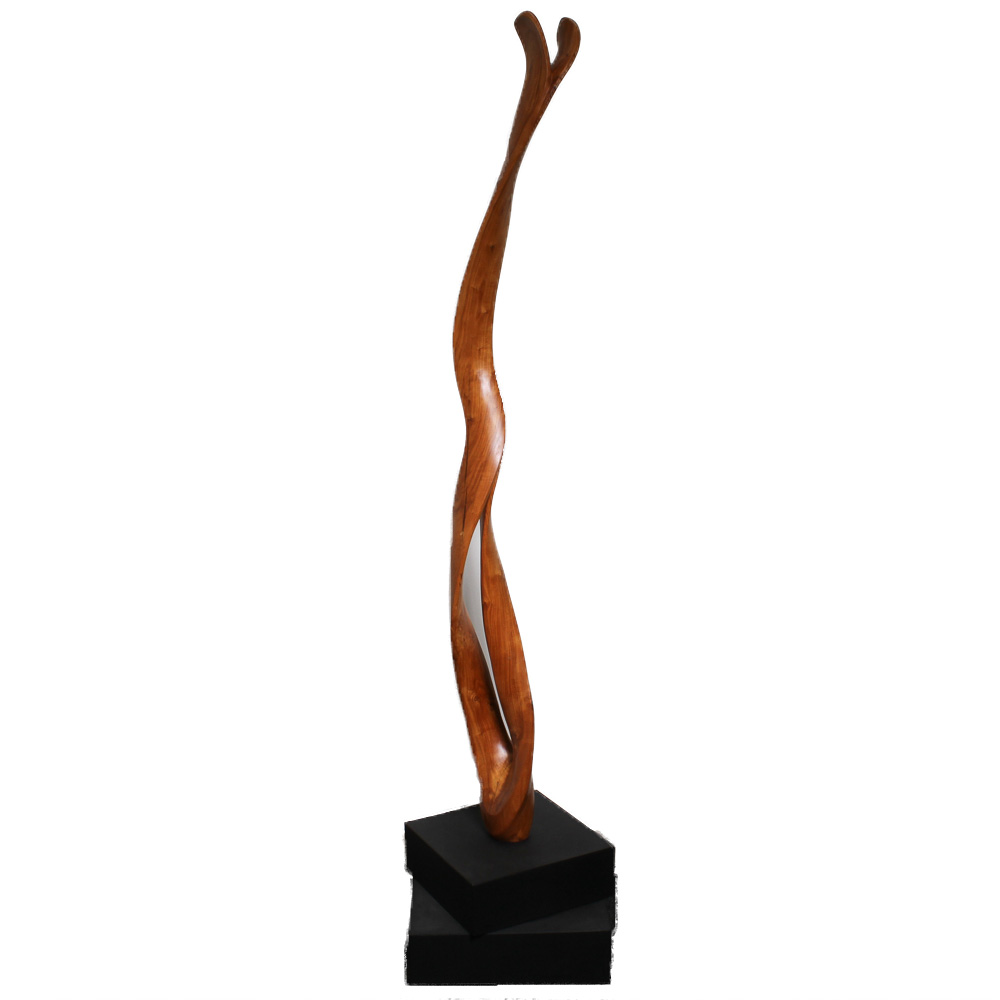 Bruce Johnson Carved Cherry Sculpture, "Duet"