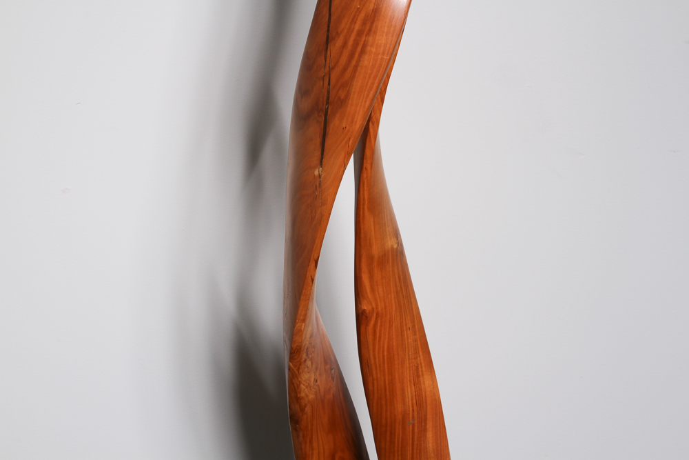 Bruce Johnson Carved Cherry Sculpture, "Duet"