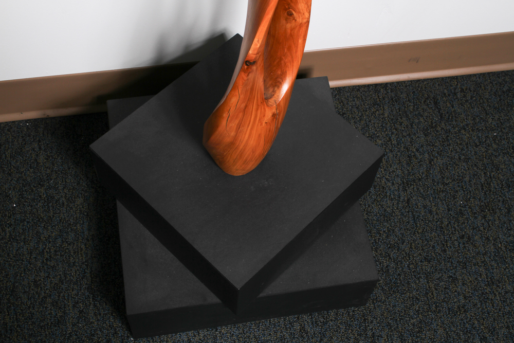 Bruce Johnson Carved Cherry Sculpture, "Duet"