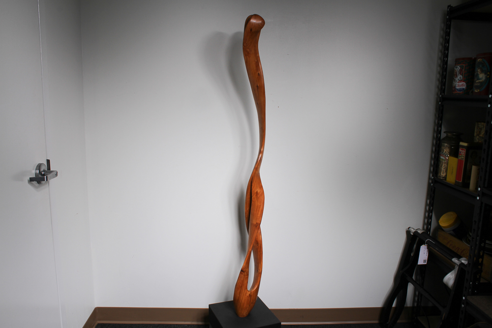 Bruce Johnson Carved Cherry Sculpture, "Duet"