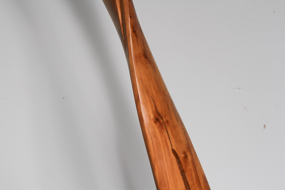 Bruce Johnson Carved Cherry Sculpture, "Duet"