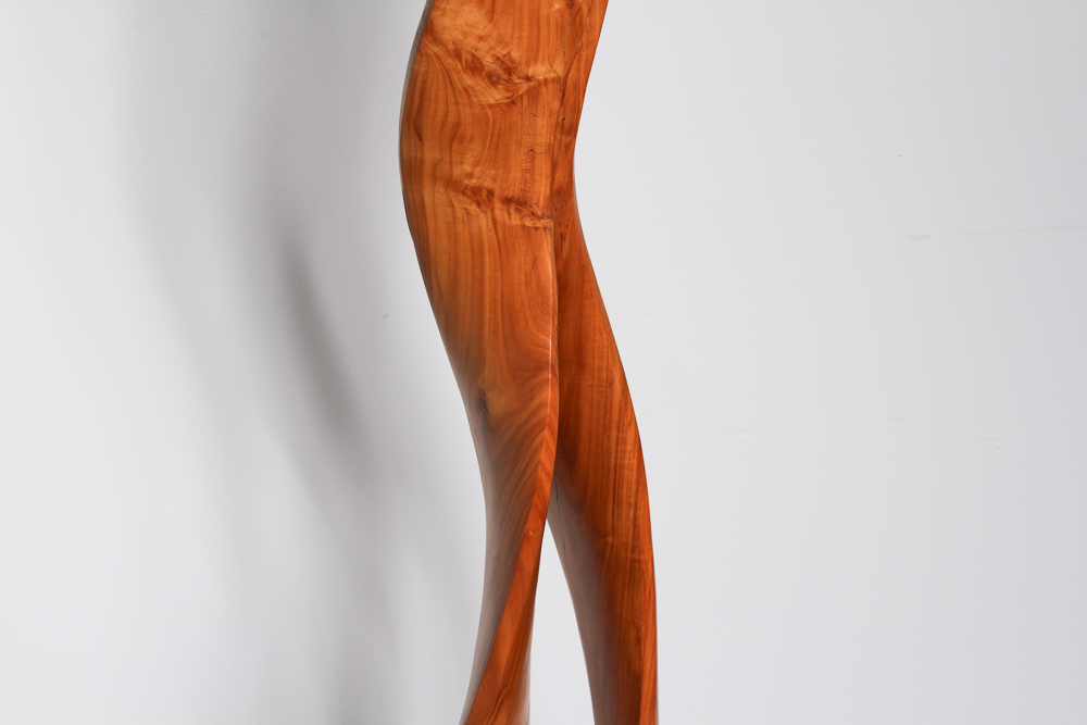Bruce Johnson Carved Cherry Sculpture, "Duet"