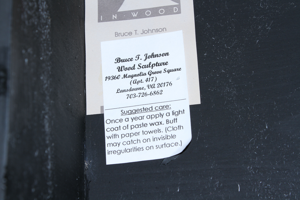 Bruce Johnson Carved Cherry Sculpture, "Duet"