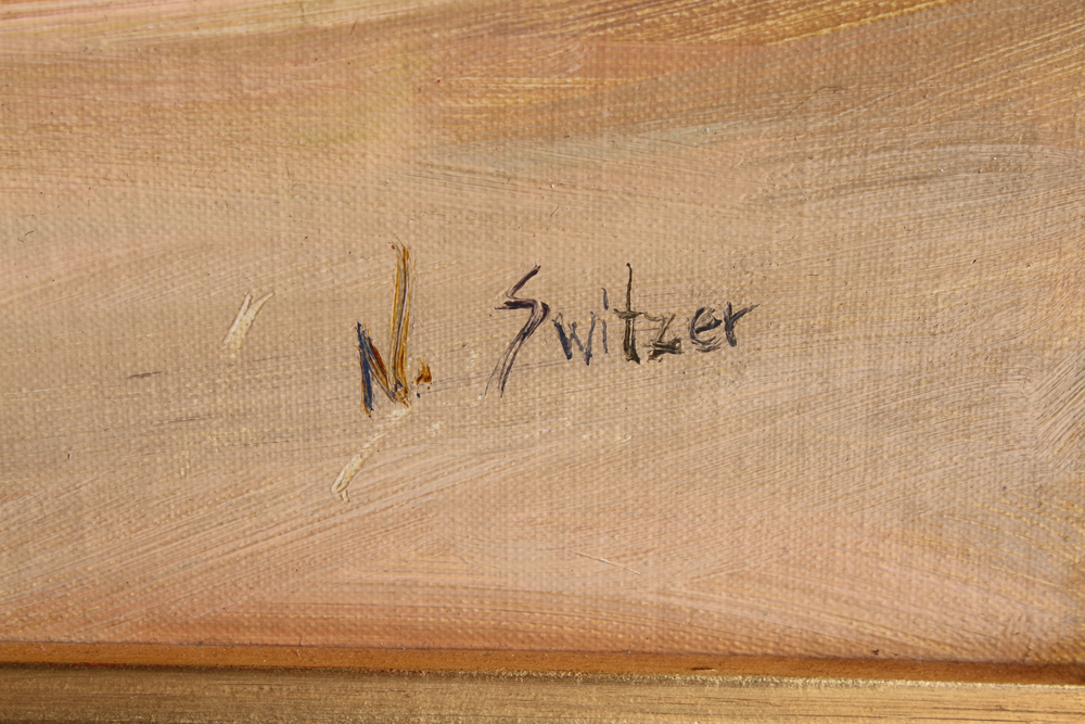 Nancy Switzer 'Portrait of a Skillet' Oil Painting on Canvas Panel