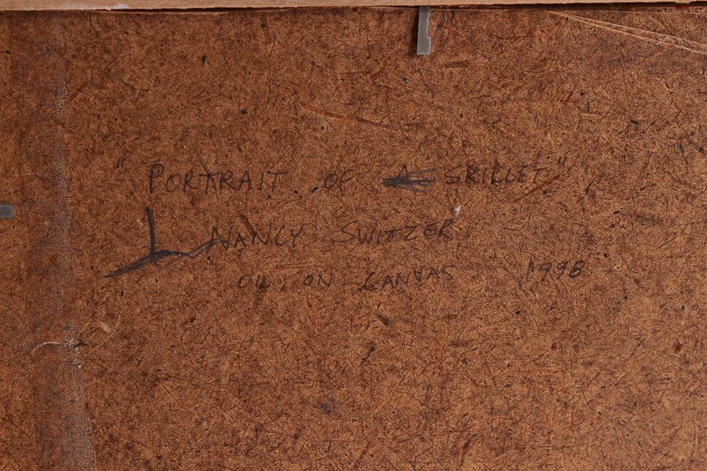 Nancy Switzer 'Portrait of a Skillet' Oil Painting on Canvas Panel