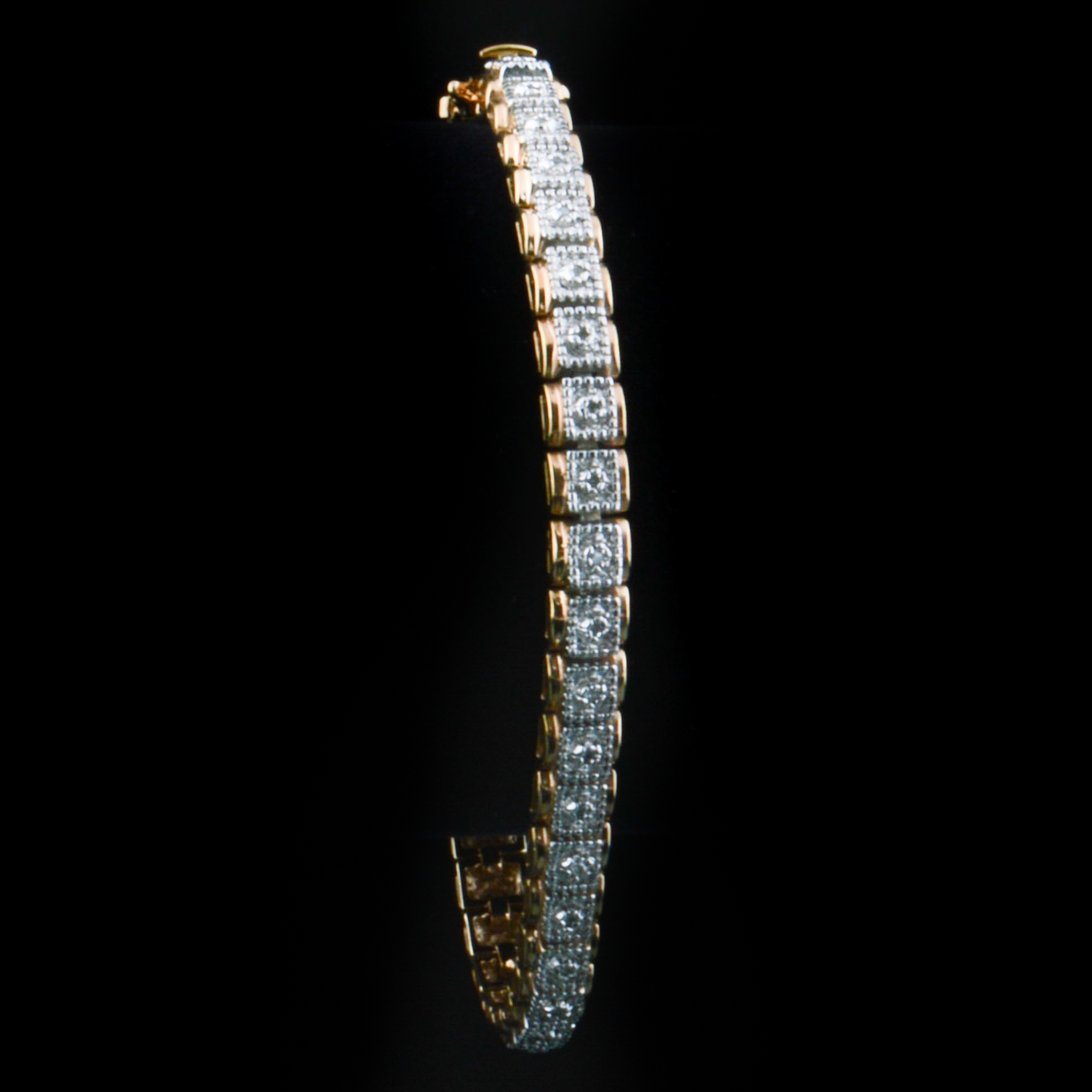 Sterling Silver and Diamond Tennis Bracelet