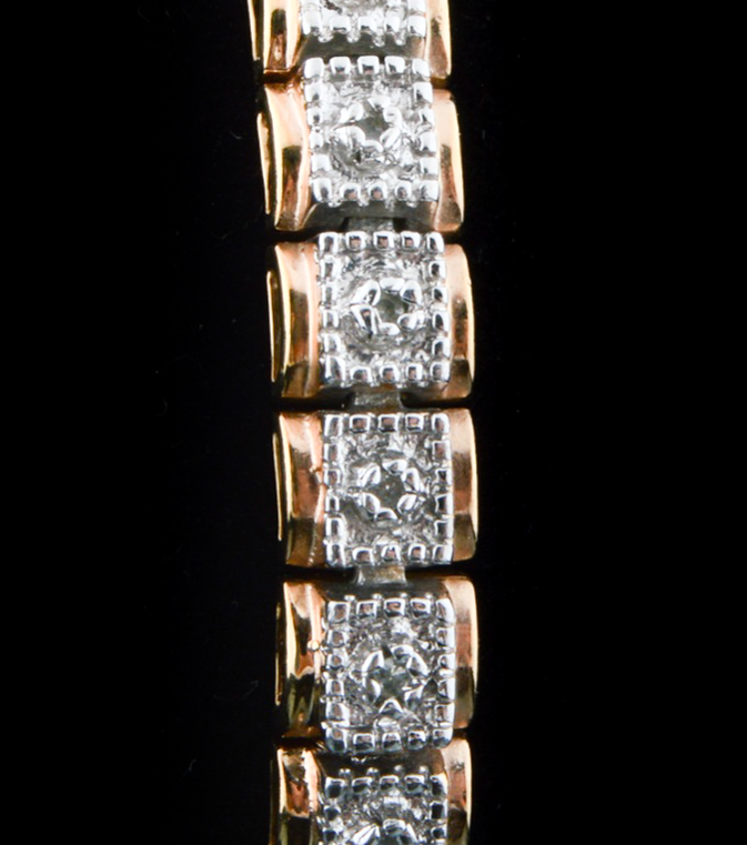 Sterling Silver and Diamond Tennis Bracelet