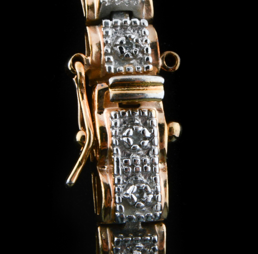 Sterling Silver and Diamond Tennis Bracelet